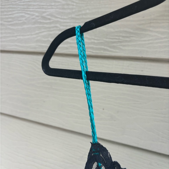 VINTAGE Victoria’s Secret GOLD LABEL Silk Lacy Lingerie Slip Dress Teal Size S - Picture 2 of 5